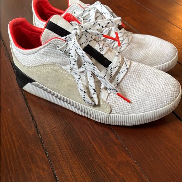 Sorel White and Red Women's Sneakers - Picture 2 of 2